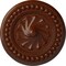 Ekena Millwork Foster Shell Ceiling Medallion (Canopies up to 9 5/8"), 15 3/4"OD x 2"P, Burnished Mahogany Crackle CM15FOBMC - alternate 1